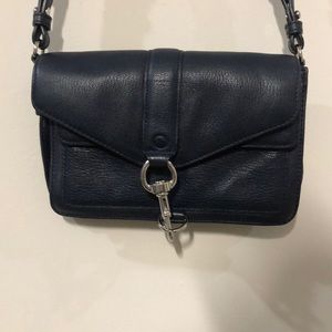 Navy Rebecca Minkoff Hudson moto mini